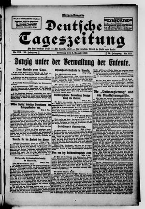 Deutsche Tageszeitung vom 03.08.1919