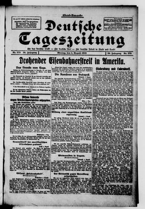Deutsche Tageszeitung on Aug 4, 1919