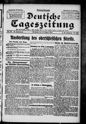 Deutsche Tageszeitung vom 13.08.1919