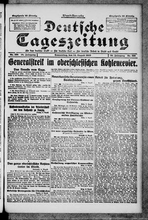 Deutsche Tageszeitung on Aug 14, 1919