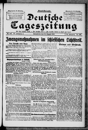 Deutsche Tageszeitung vom 16.08.1919