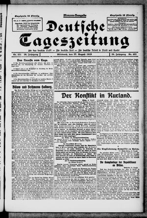 Deutsche Tageszeitung vom 27.08.1919