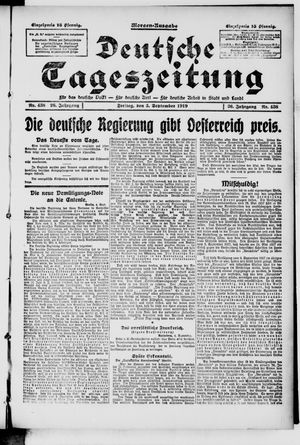 Deutsche Tageszeitung vom 05.09.1919