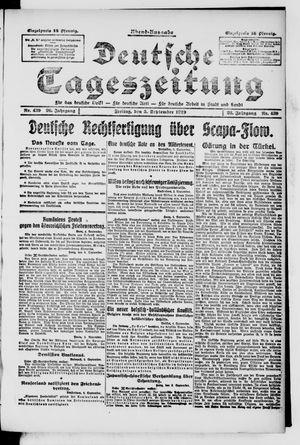 Deutsche Tageszeitung vom 05.09.1919