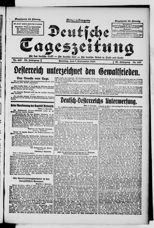 Deutsche Tageszeitung vom 07.09.1919