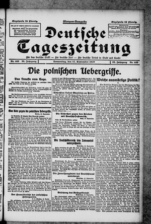 Deutsche Tageszeitung on Sep 11, 1919