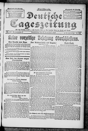Deutsche Tageszeitung on Sep 11, 1919
