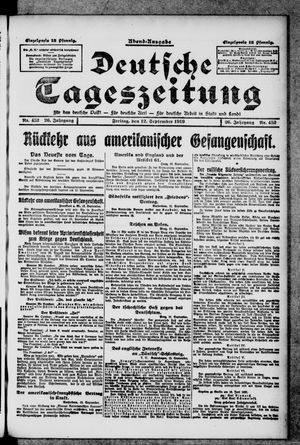 Deutsche Tageszeitung vom 12.09.1919