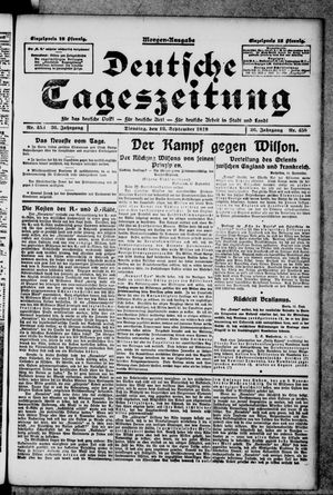 Deutsche Tageszeitung vom 16.09.1919