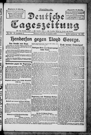 Deutsche Tageszeitung vom 16.09.1919