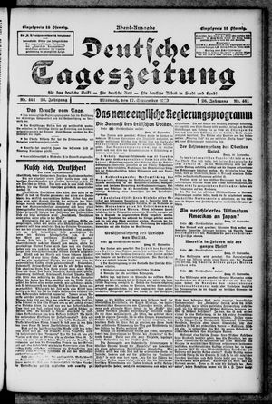Deutsche Tageszeitung on Sep 17, 1919