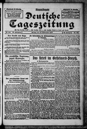 Deutsche Tageszeitung vom 19.09.1919