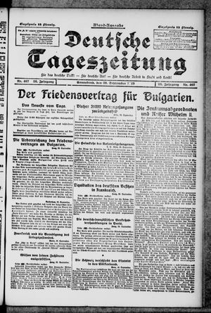 Deutsche Tageszeitung on Sep 20, 1919