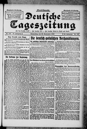 Deutsche Tageszeitung vom 25.09.1919