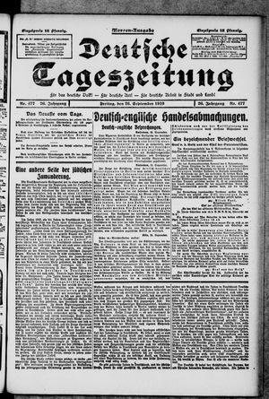 Deutsche Tageszeitung on Sep 26, 1919