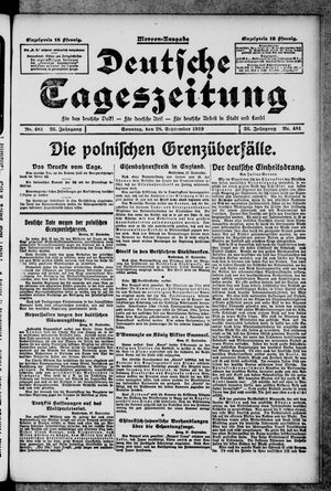 Deutsche Tageszeitung vom 28.09.1919