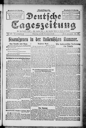 Deutsche Tageszeitung vom 30.09.1919