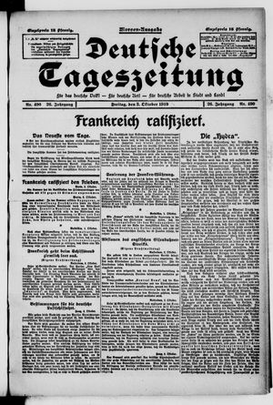Deutsche Tageszeitung vom 03.10.1919