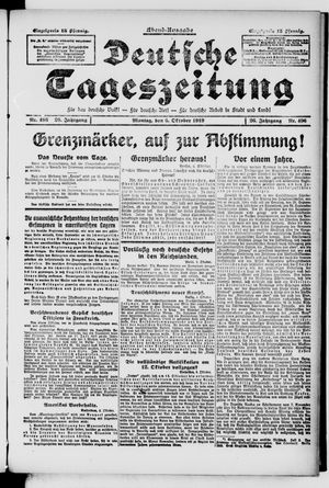 Deutsche Tageszeitung vom 06.10.1919