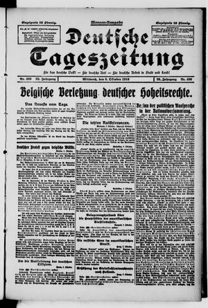 Deutsche Tageszeitung on Oct 8, 1919