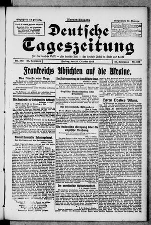 Deutsche Tageszeitung on Oct 10, 1919