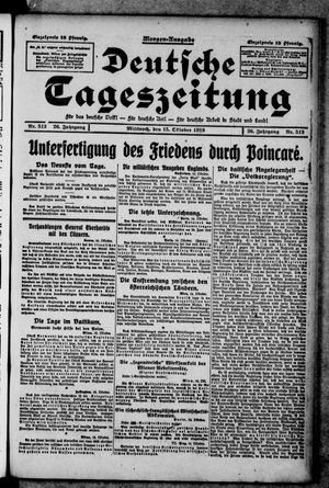 Deutsche Tageszeitung on Oct 15, 1919