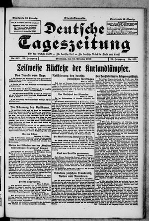 Deutsche Tageszeitung on Oct 15, 1919