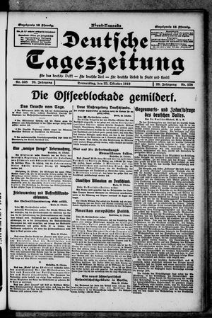 Deutsche Tageszeitung vom 23.10.1919