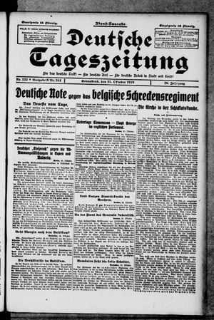 Deutsche Tageszeitung on Oct 25, 1919