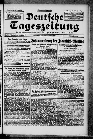 Deutsche Tageszeitung vom 30.10.1919