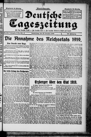 Deutsche Tageszeitung vom 30.10.1919