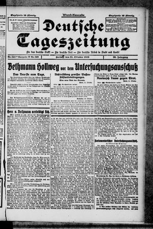 Deutsche Tageszeitung vom 31.10.1919