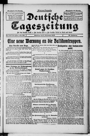 Deutsche Tageszeitung vom 02.11.1919