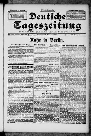 Deutsche Tageszeitung vom 07.11.1919