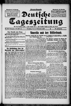 Deutsche Tageszeitung vom 11.11.1919