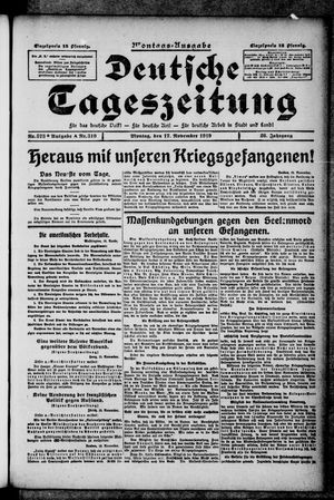 Deutsche Tageszeitung on Nov 17, 1919