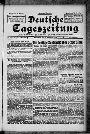 Deutsche Tageszeitung vom 29.11.1919