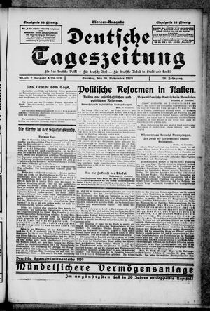 Deutsche Tageszeitung vom 30.11.1919
