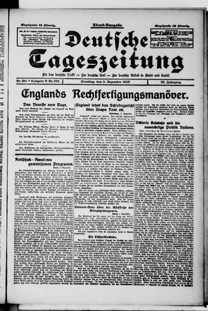 Deutsche Tageszeitung vom 02.12.1919