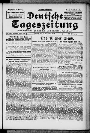 Deutsche Tageszeitung on Dec 12, 1919