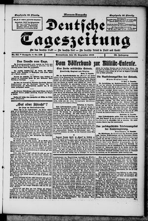 Deutsche Tageszeitung on Dec 13, 1919