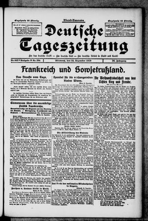 Deutsche Tageszeitung vom 24.12.1919