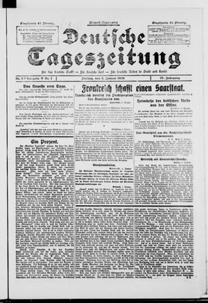 Deutsche Tageszeitung vom 02.01.1920