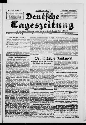 Deutsche Tageszeitung vom 03.01.1920