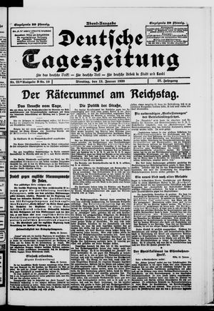 Deutsche Tageszeitung vom 13.01.1920