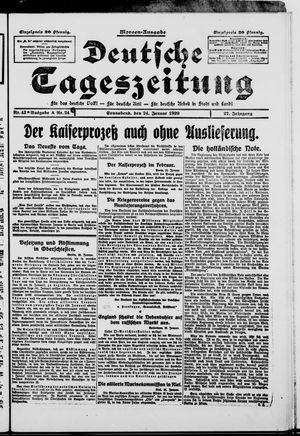 Deutsche Tageszeitung on Jan 24, 1920