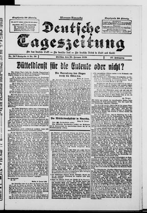 Deutsche Tageszeitung on Jan 30, 1920