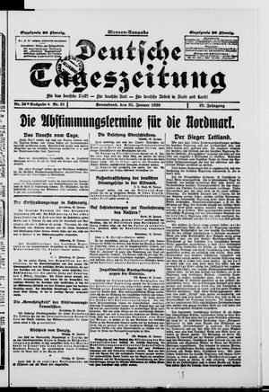 Deutsche Tageszeitung vom 31.01.1920