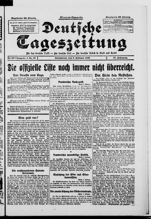 Deutsche Tageszeitung vom 07.02.1920