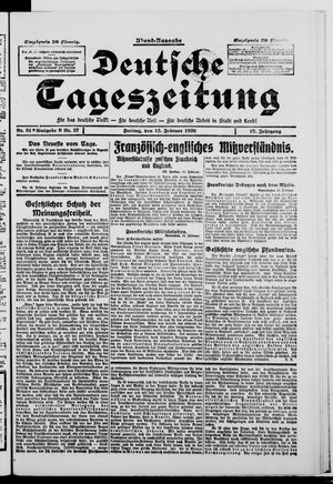 Deutsche Tageszeitung on Feb 13, 1920